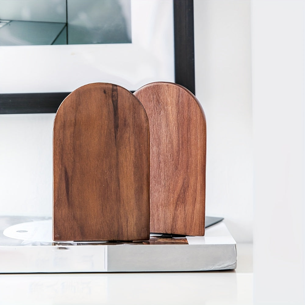 Sujetalibros de Madera de Nogal Negro Robustos y Elegantes