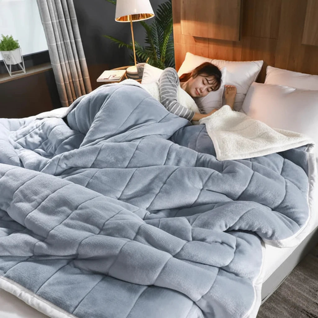 Manta de Franela Gruesa de Invierno para Sofá y Cama