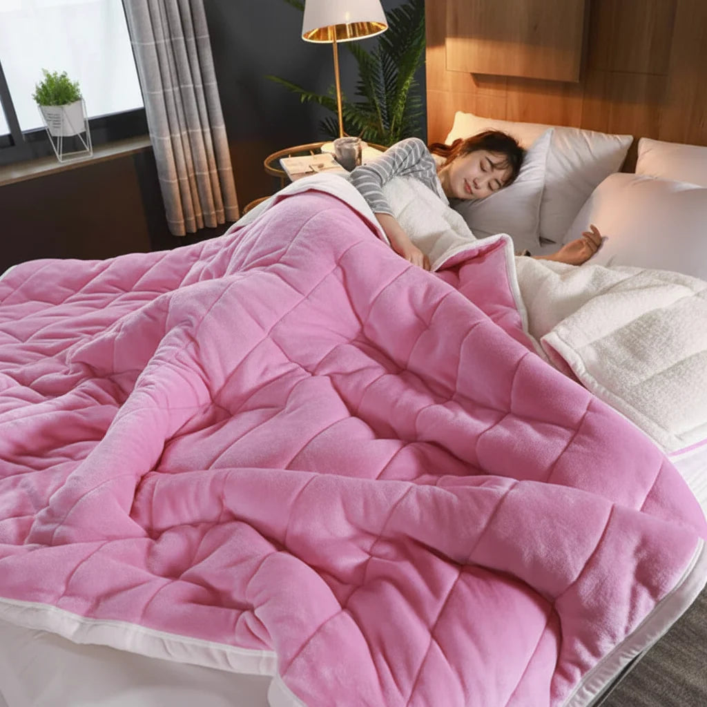 Manta de Franela Gruesa de Invierno para Sofá y Cama