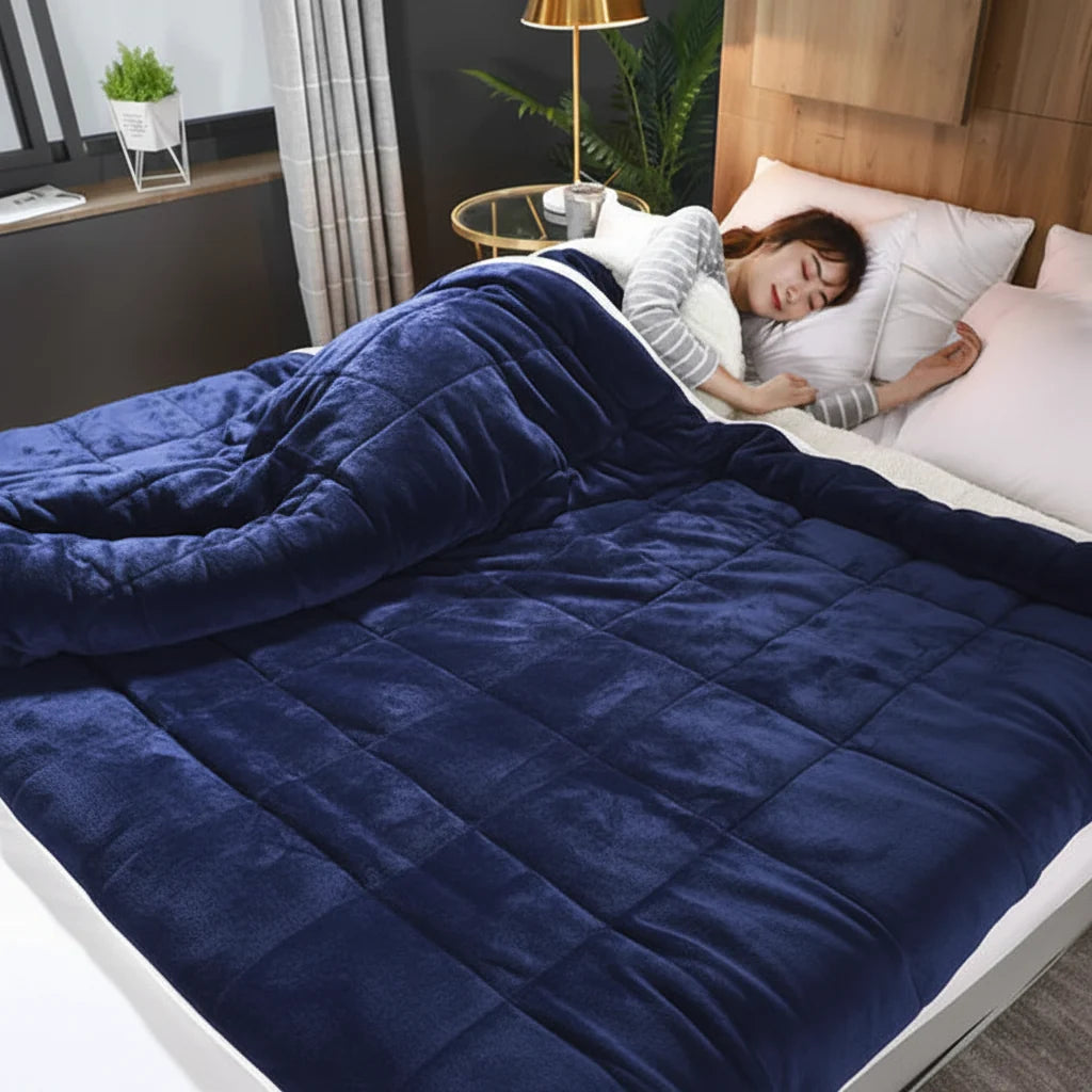 Manta de Franela Gruesa de Invierno para Sofá y Cama