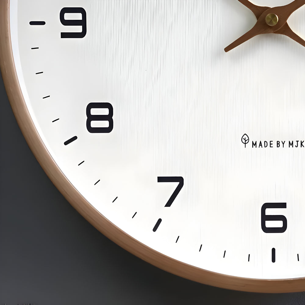 Reloj de Pared Silencioso Moderno Marrón o Crema, 2 Tamaños
