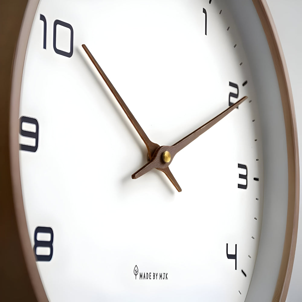 Reloj de Pared Silencioso Moderno Marrón o Crema, 2 Tamaños