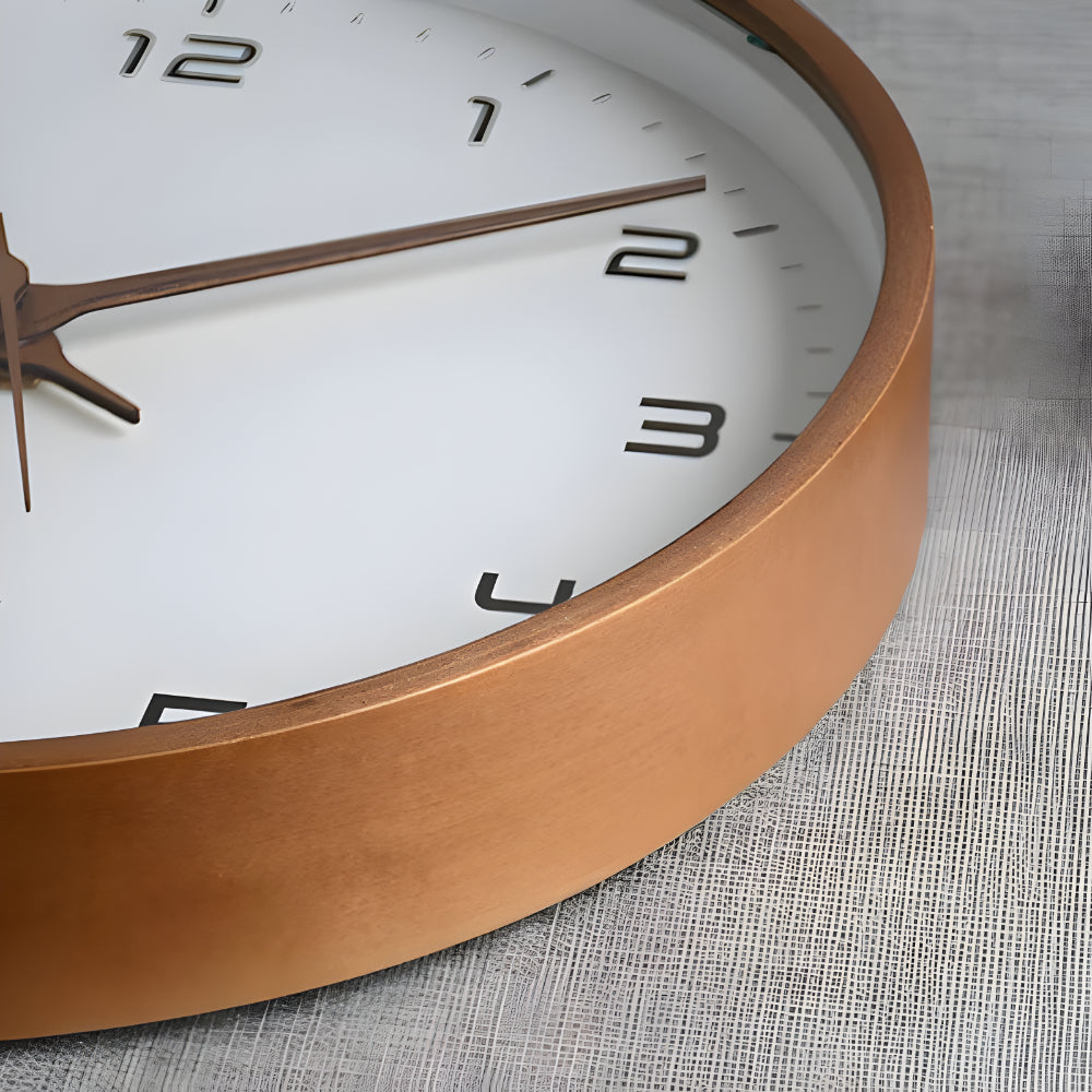 Reloj de Pared Silencioso Moderno Marrón o Crema, 2 Tamaños