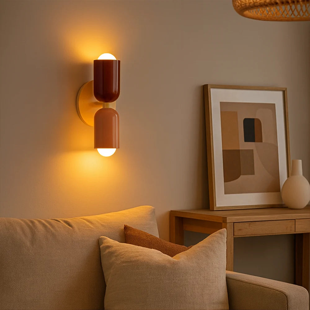Aplique de Pared LED Nórdico de Metal de Dos Caras Bicolor