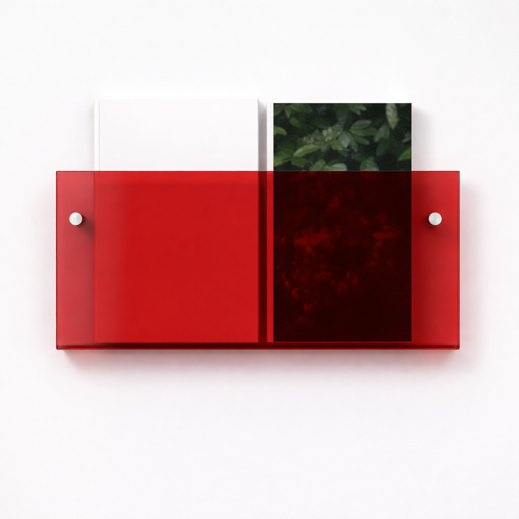 Estante de Pared Acrílico Flotante para Revistas y Libros