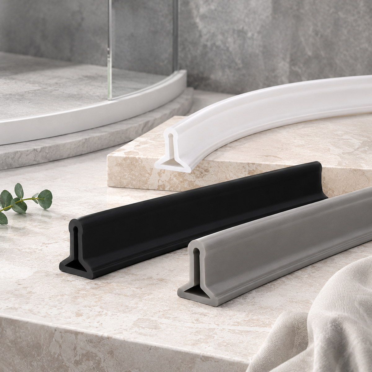 Burlete de Silicona Adhesivo Antiagua para Ducha y Cocina