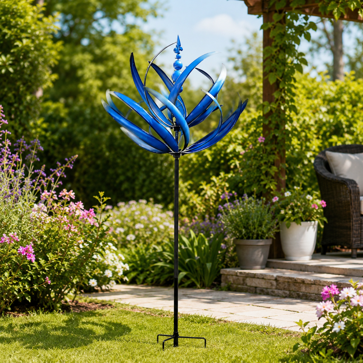 Molinillo de Viento Decorativo de Metal para Jardín Colgante