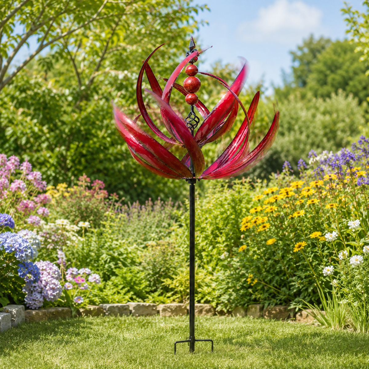 Molinillo de Viento Decorativo de Metal para Jardín Colgante