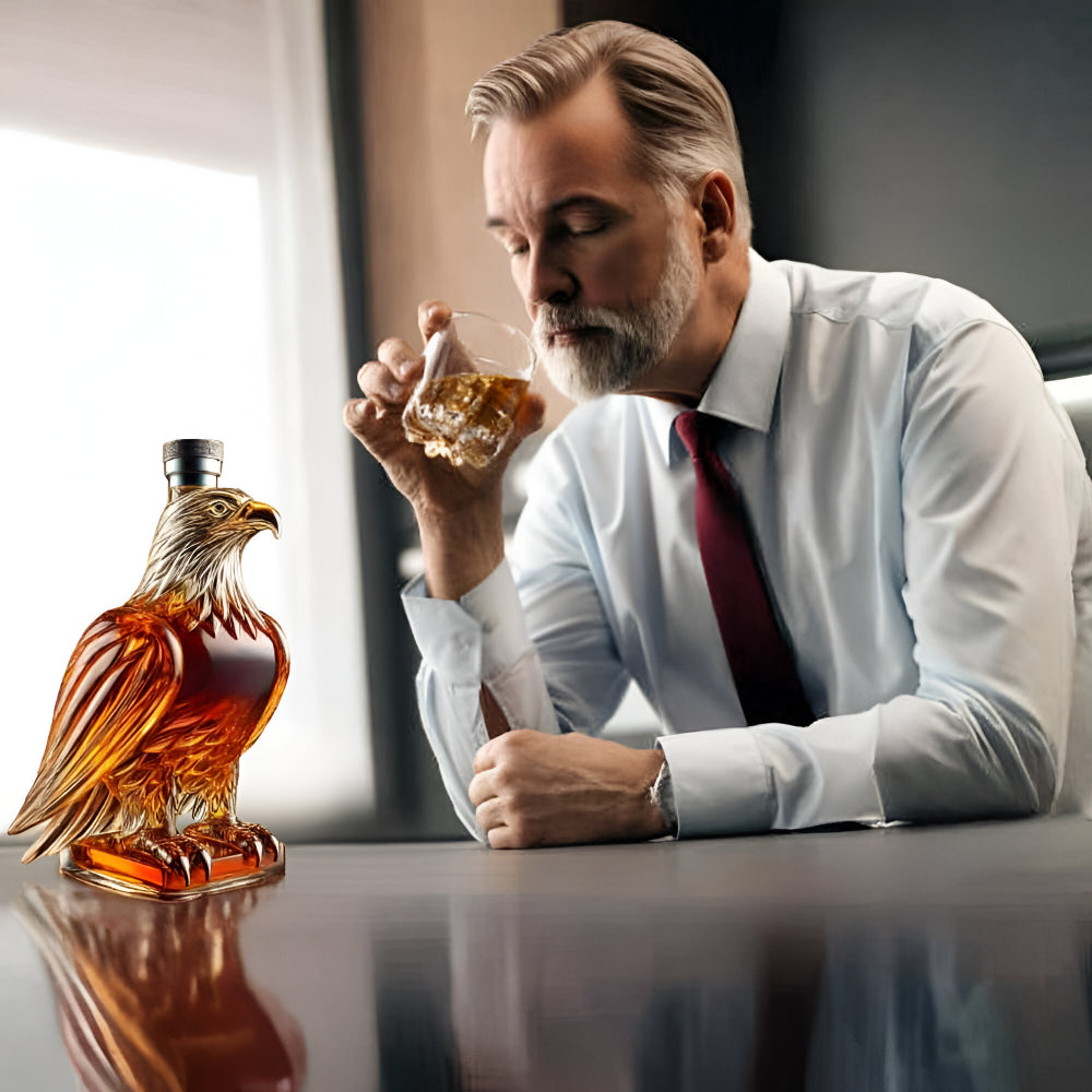 Decantador de Whisky de Vidrio con Forma de Águila para Bar