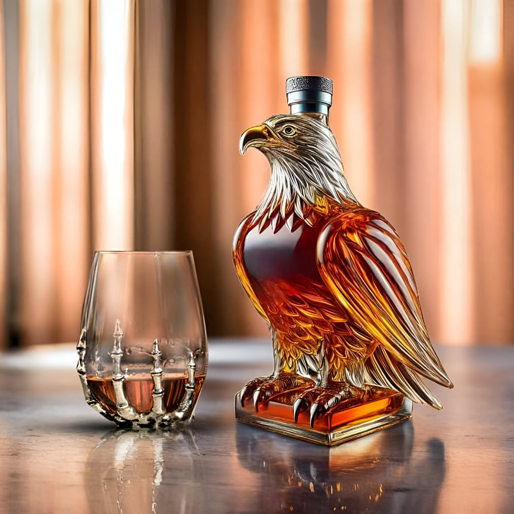 Decantador de Whisky de Vidrio con Forma de Águila para Bar