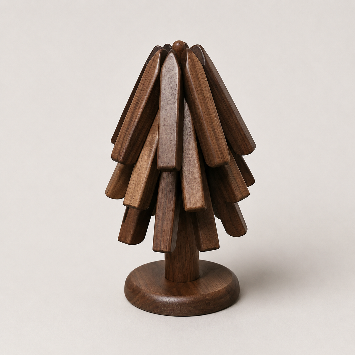 Salvamanteles Plegable de Madera de Nogal o Haya Decorativo