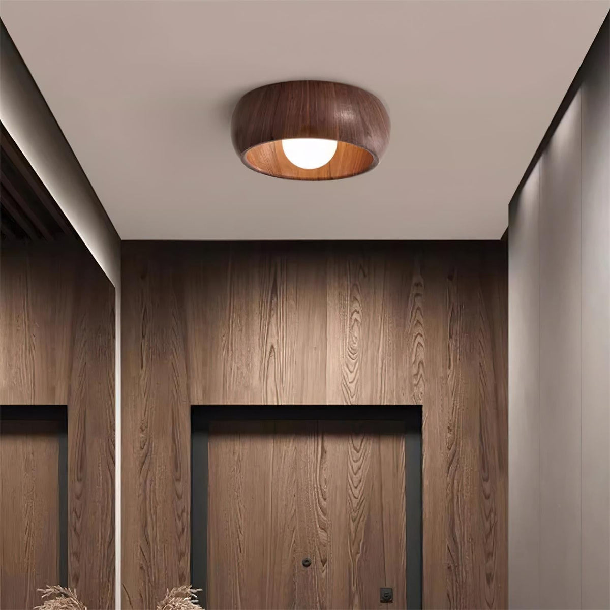 Albanora Lámpara de Techo LED de Madera Minimalista Moderna