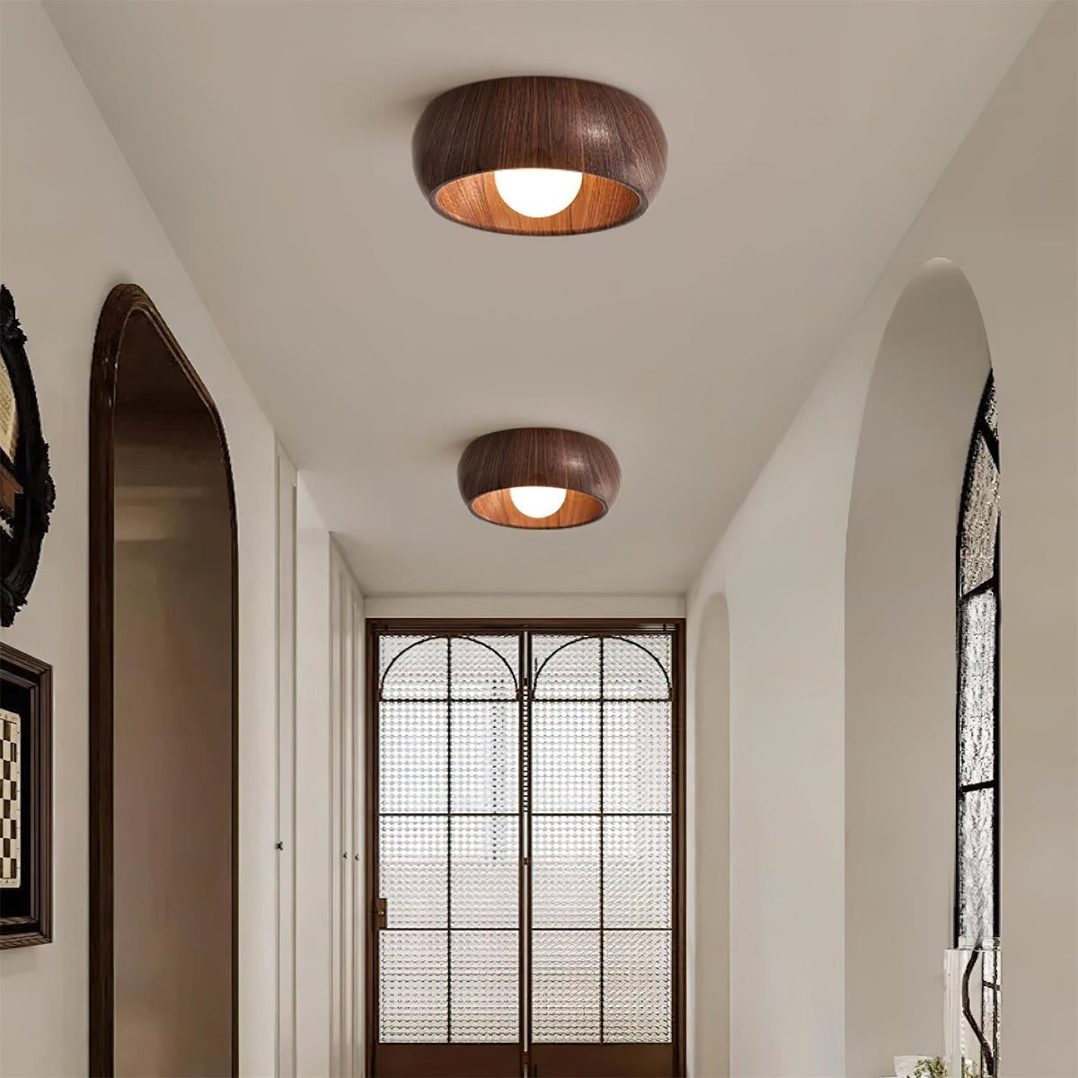 Albanora Lámpara de Techo LED de Madera Minimalista Moderna