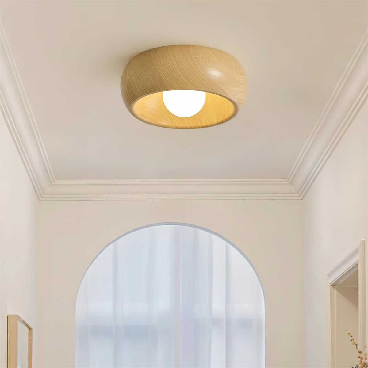 Albanora Lámpara de Techo LED de Madera Minimalista Moderna