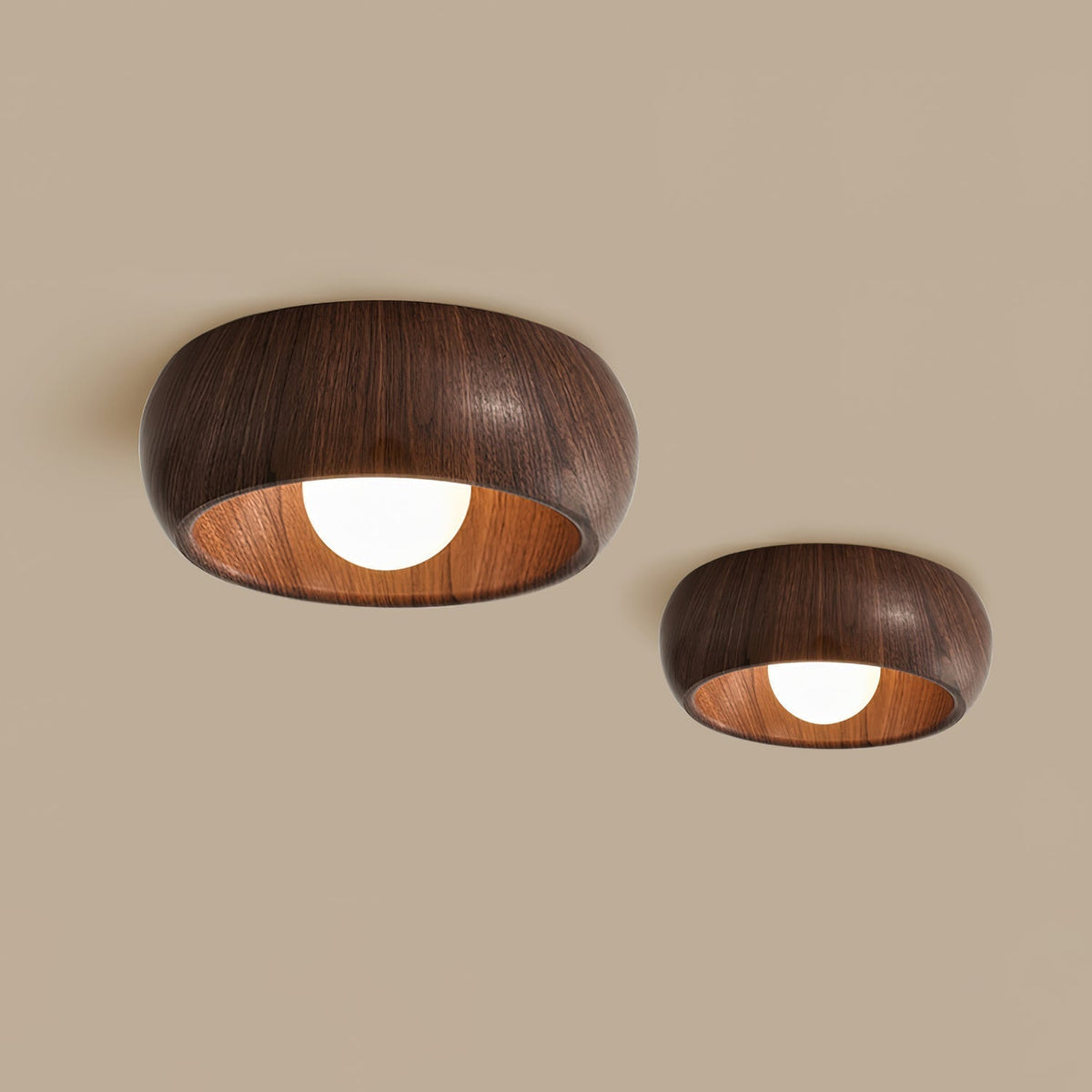 Albanora Lámpara de Techo LED de Madera Minimalista Moderna