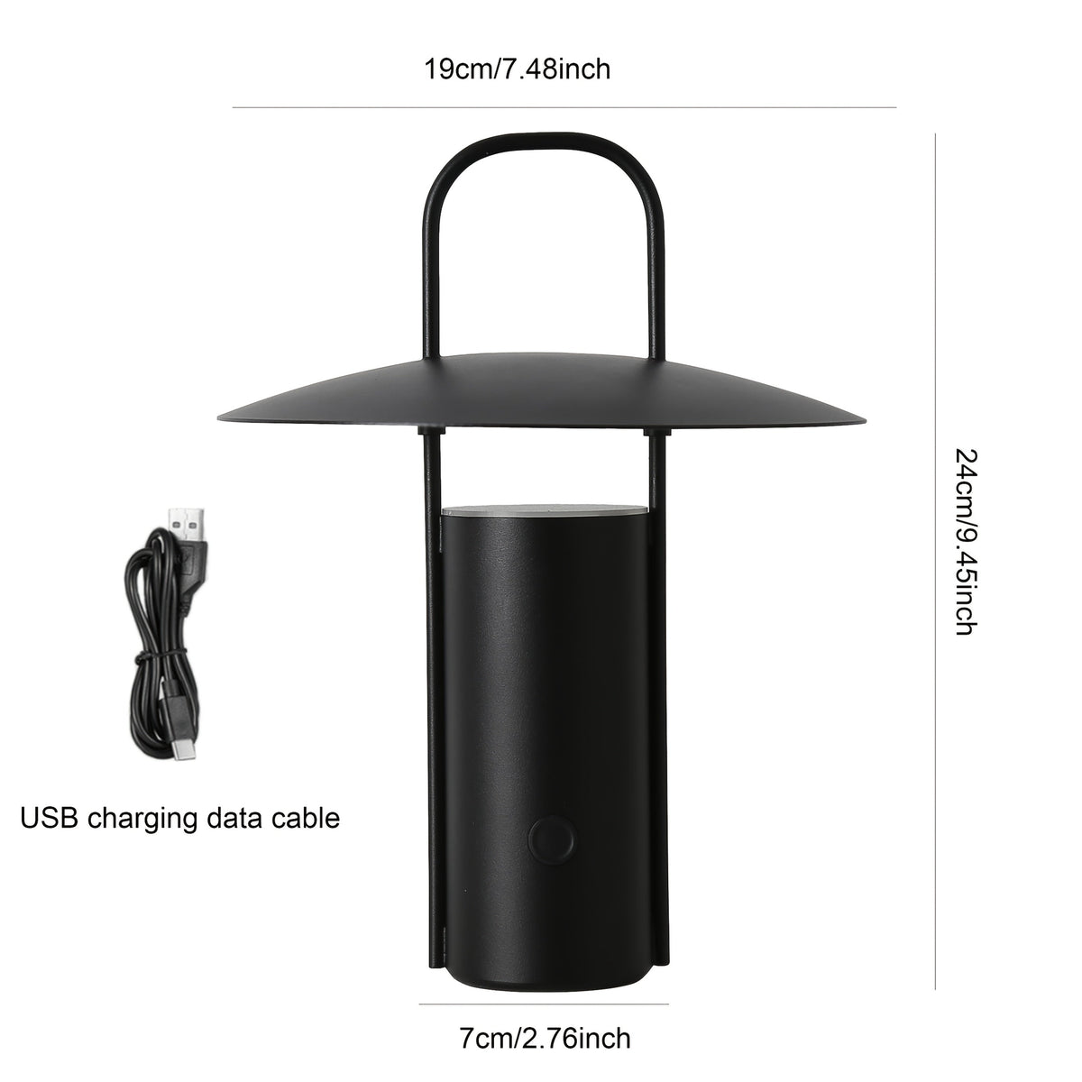 Lámpara Táctil LED Inalámbrica Recargable de Metal Cúpula