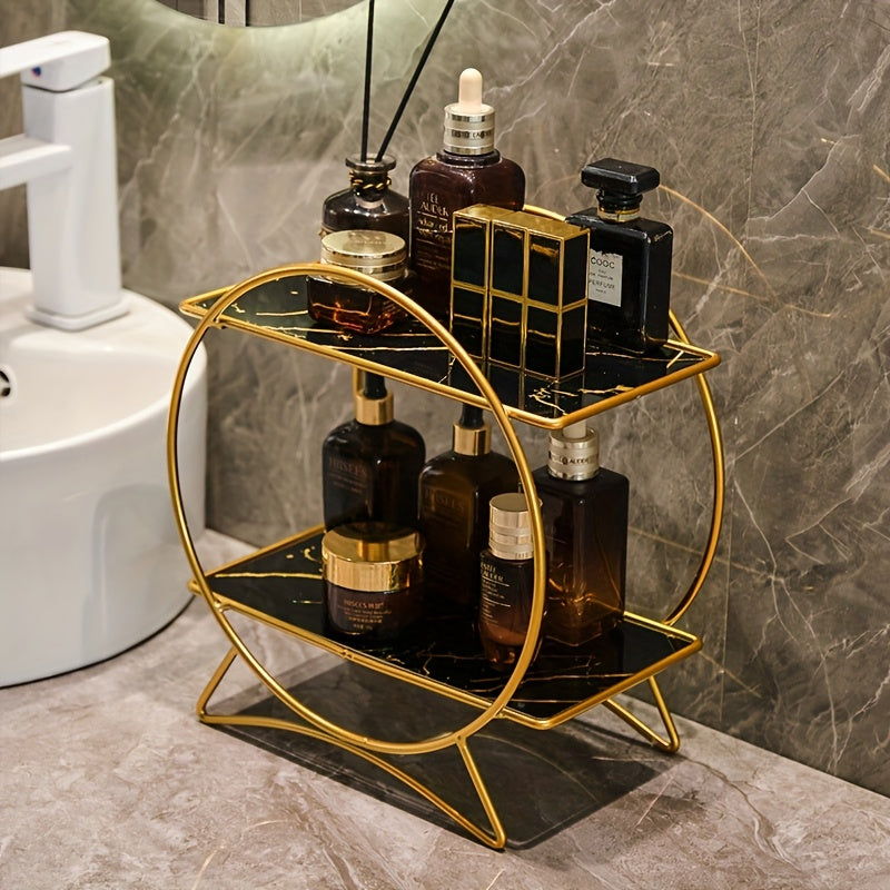 Organizador de Baño de 2 Niveles con Orejas de Gato Metálico