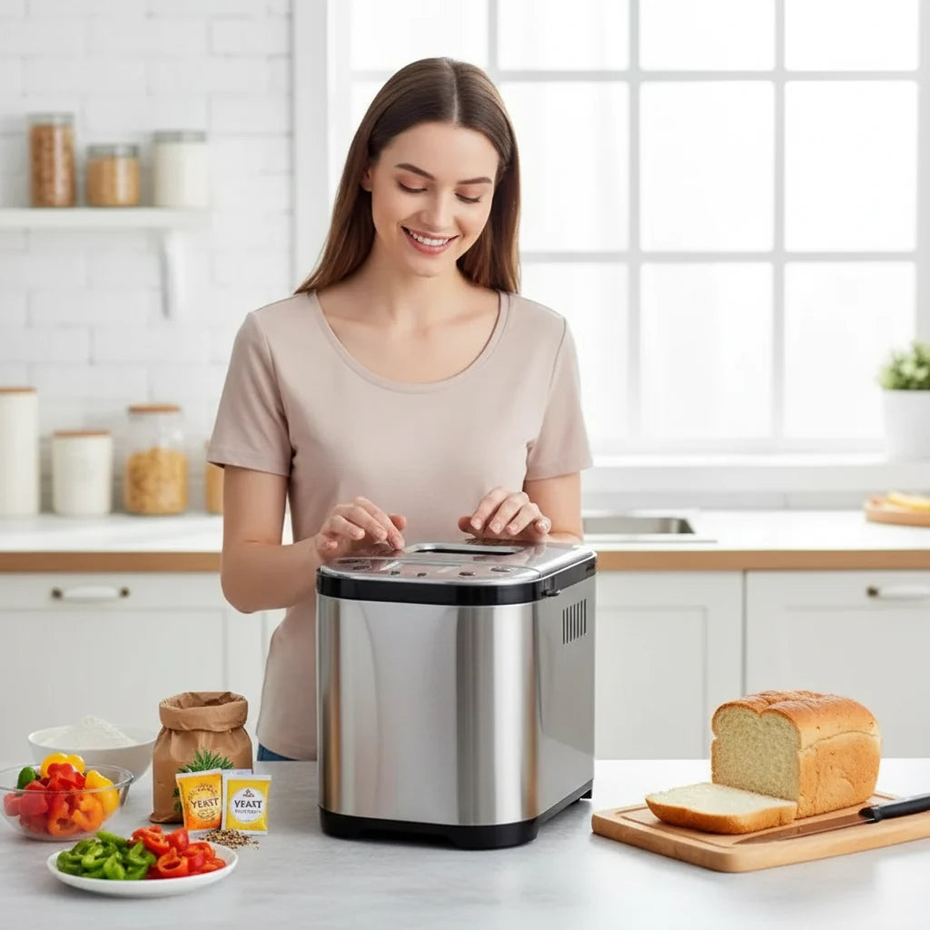 Panificadora Automática de Acero Inox con Panel Digital