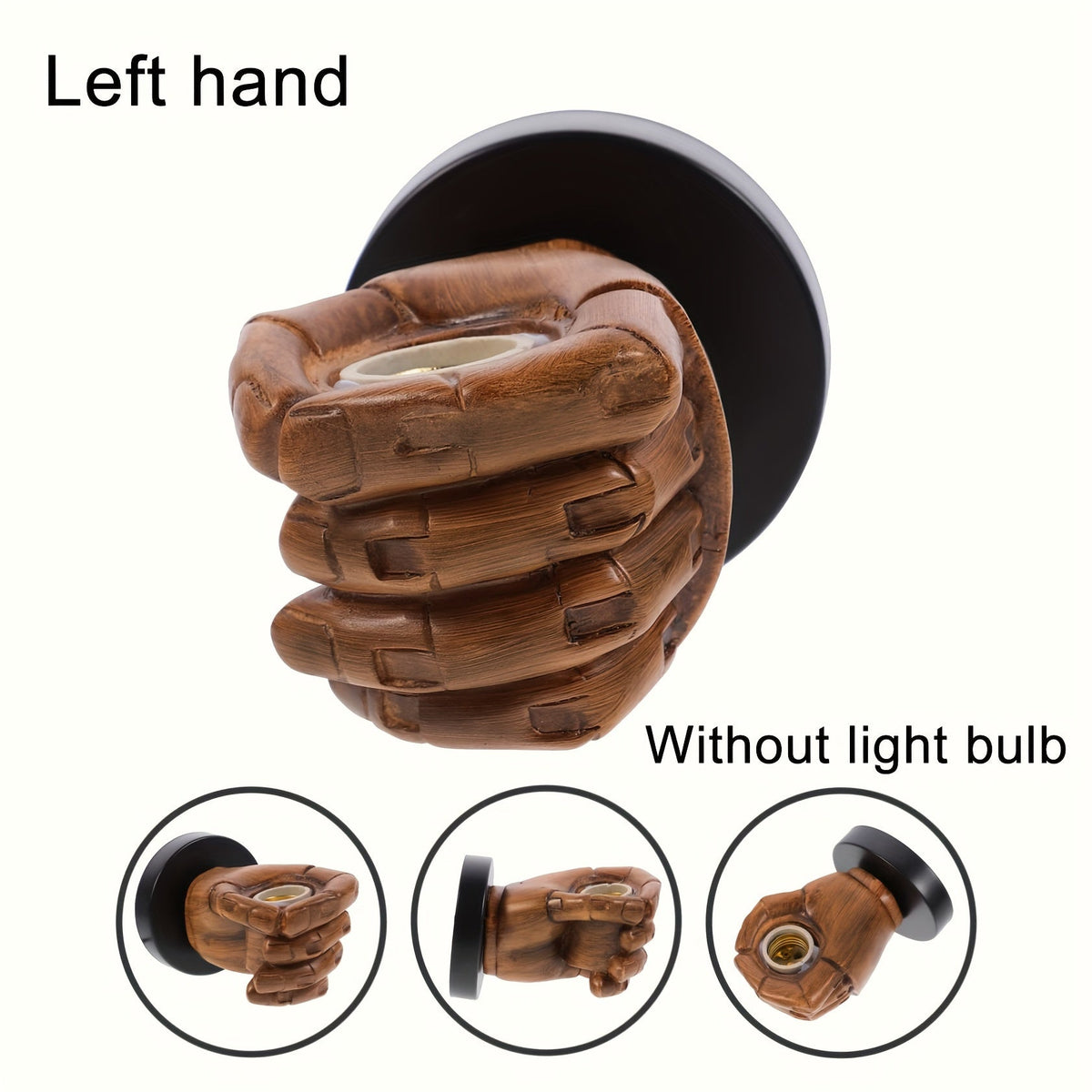 Lámpara de Pared con Forma de Mano de Resina Industrial