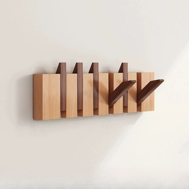 Perchero Plegable Teclas de Piano de Madera con 6 Ganchos