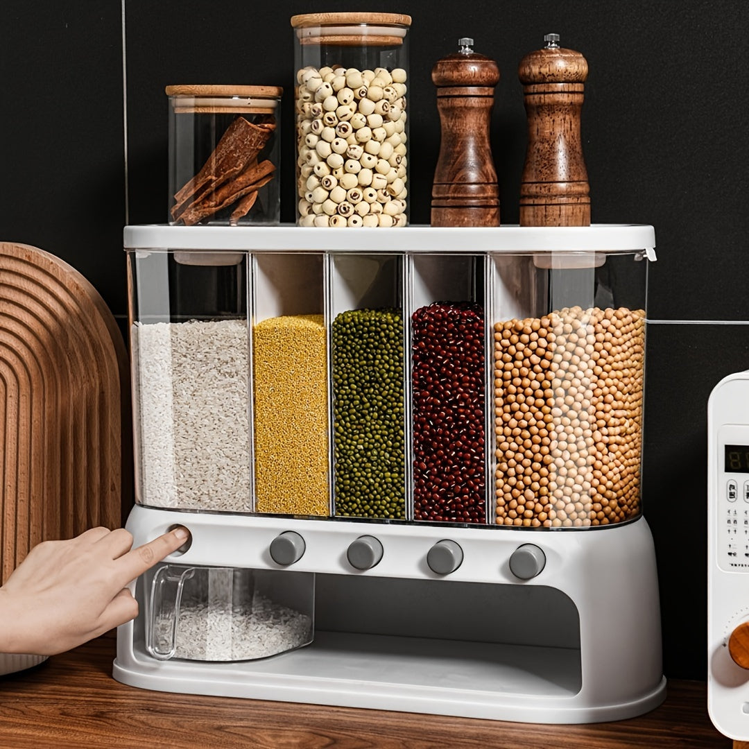 Contenedor Hermético de 5 Compartimentos para Cereales