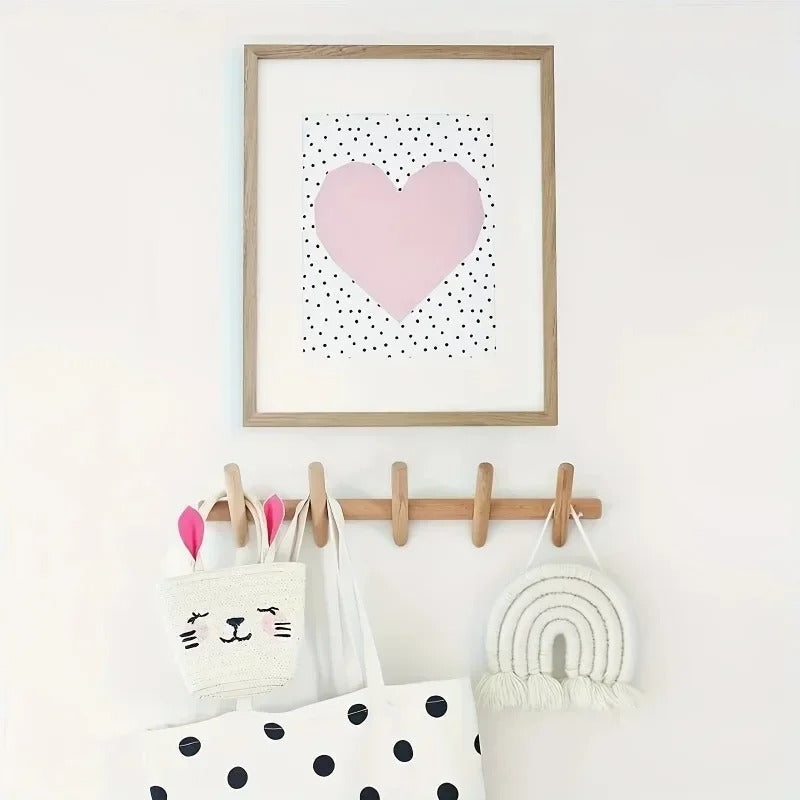 Maeve Colgador de Pared de Roble Macizo con Clavijas