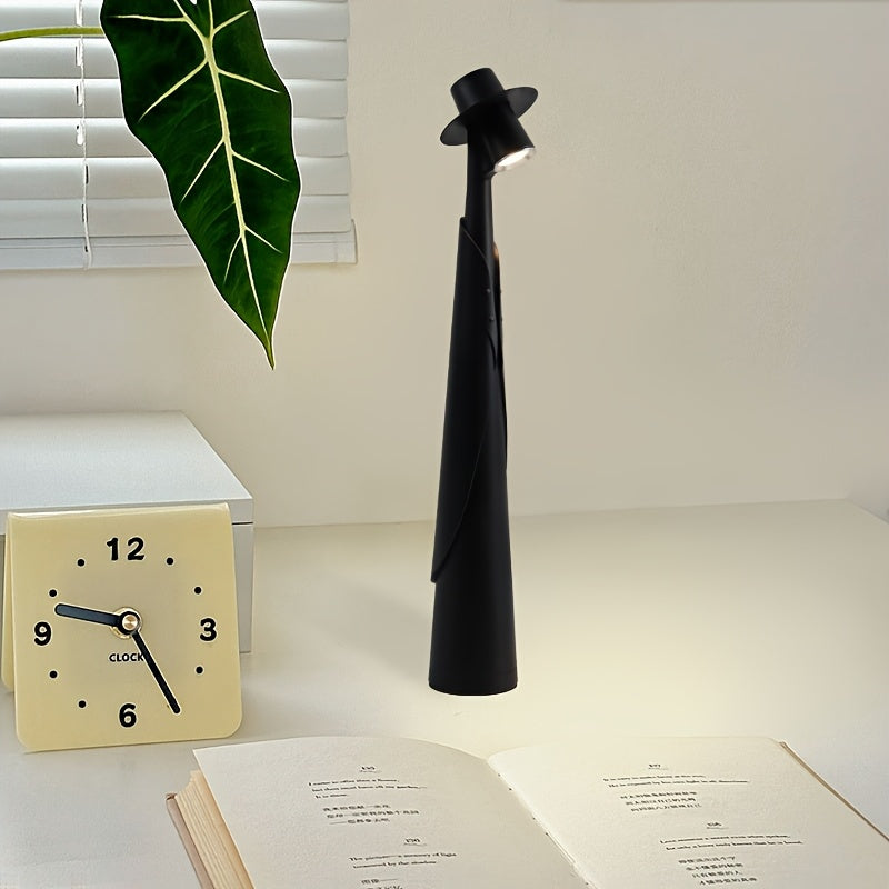 Lámpara LED Figura con Sombrero Recargable Táctil Creativa