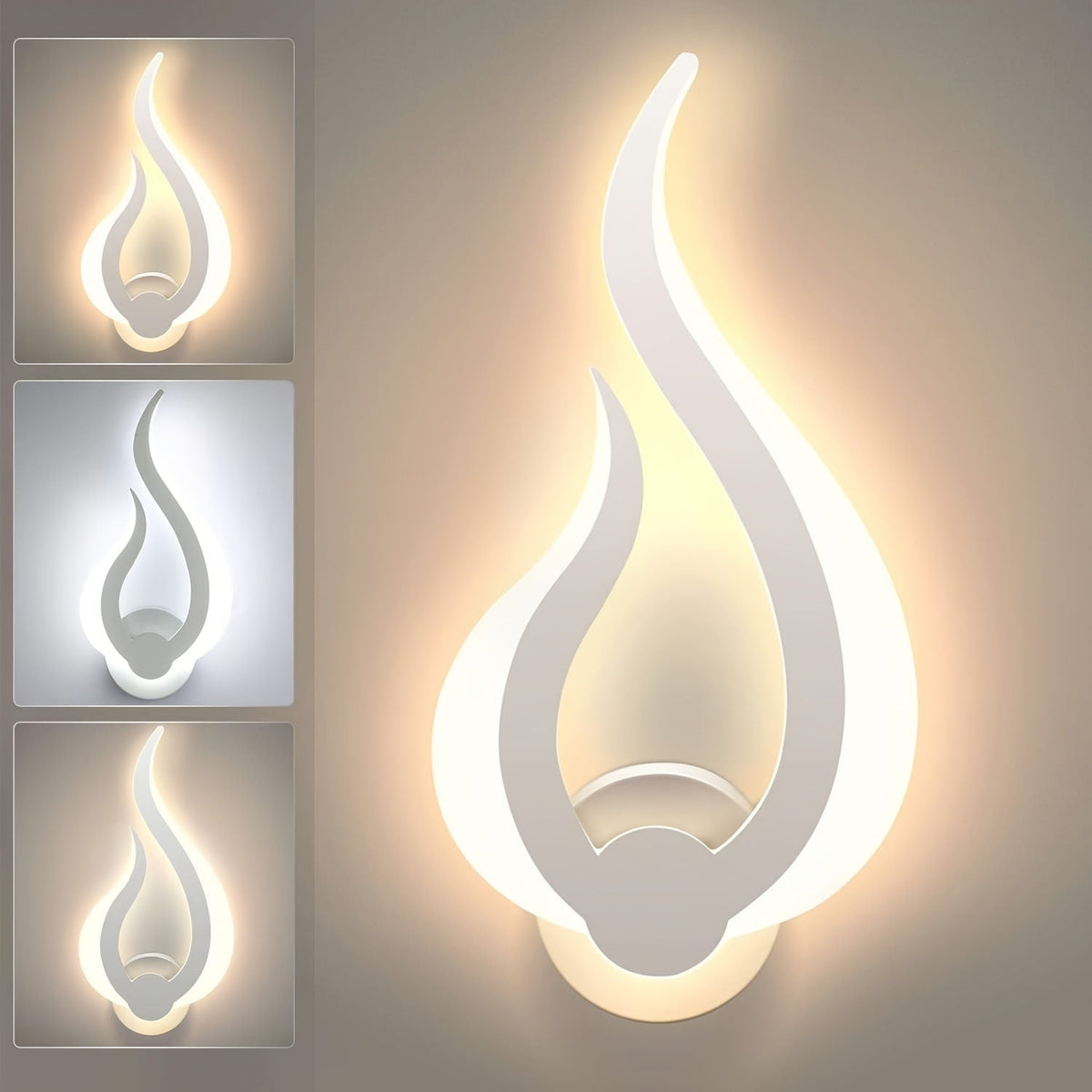 Aplique de Pared LED Modern Flame con Forma de Llama 10 W