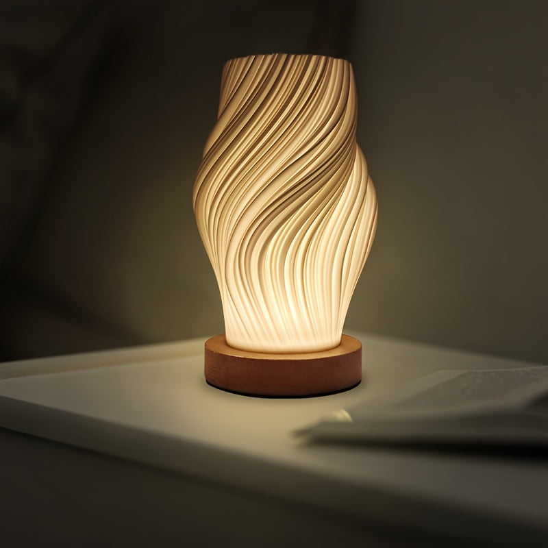 Lámpara de Mesa LED en Espiral Moderna Regulable Escultórica