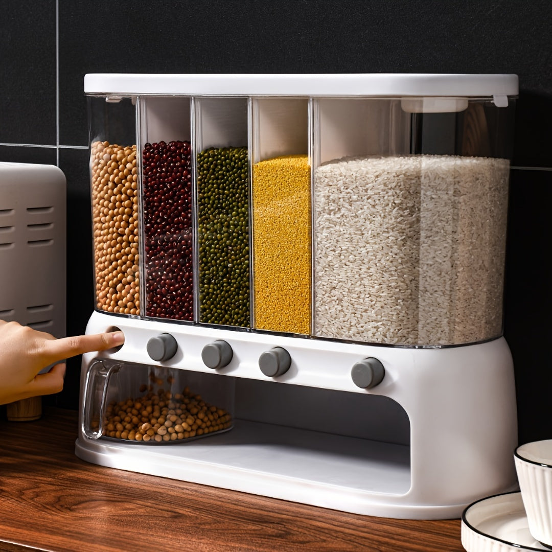 Contenedor Hermético de 5 Compartimentos para Cereales