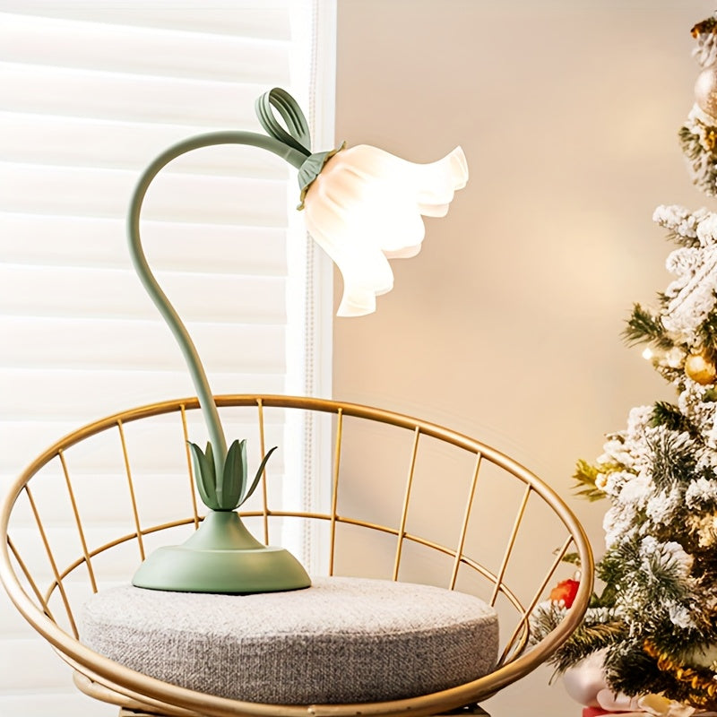 Lámpara de Mesa Floral USB con Pantalla en Forma de Flor