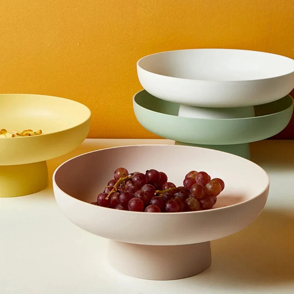 Frutero de Cerámica Retro con Base para Cocina y Mesa