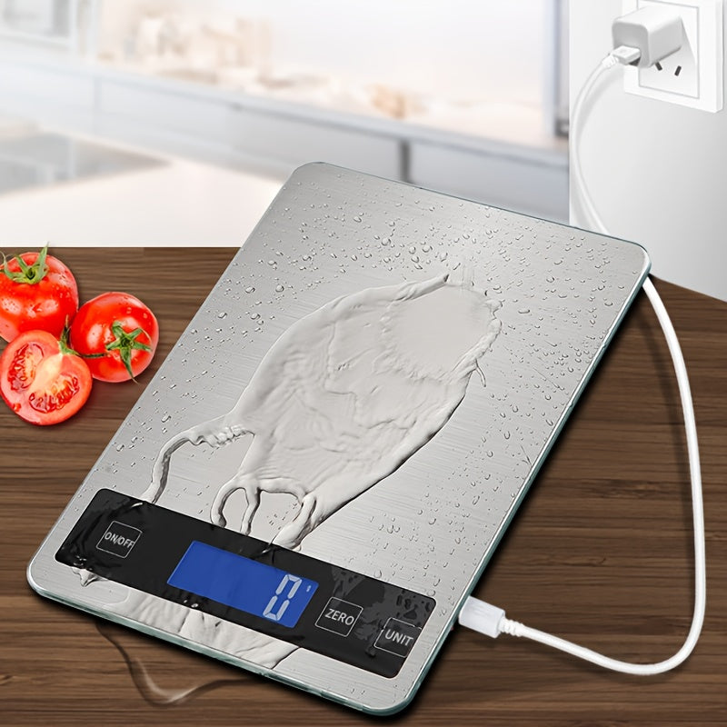 Báscula de Cocina Digital de 15 kg Recargable por USB