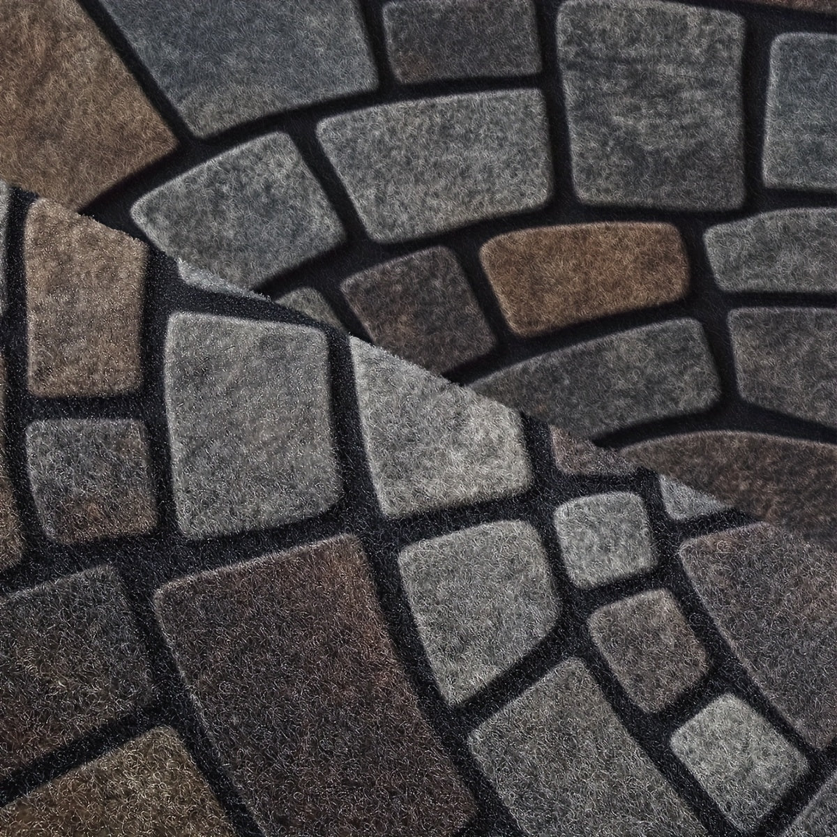 Felpudo de Media Luna con Mosaico para Interior y Exterior