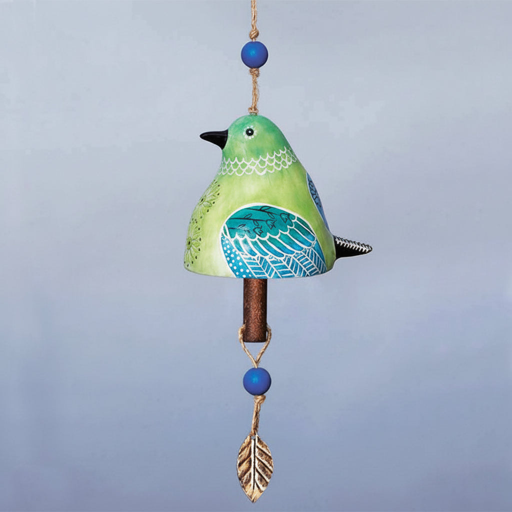 Carillón de Viento con Pájaro para Jardín, Patio y Terraza