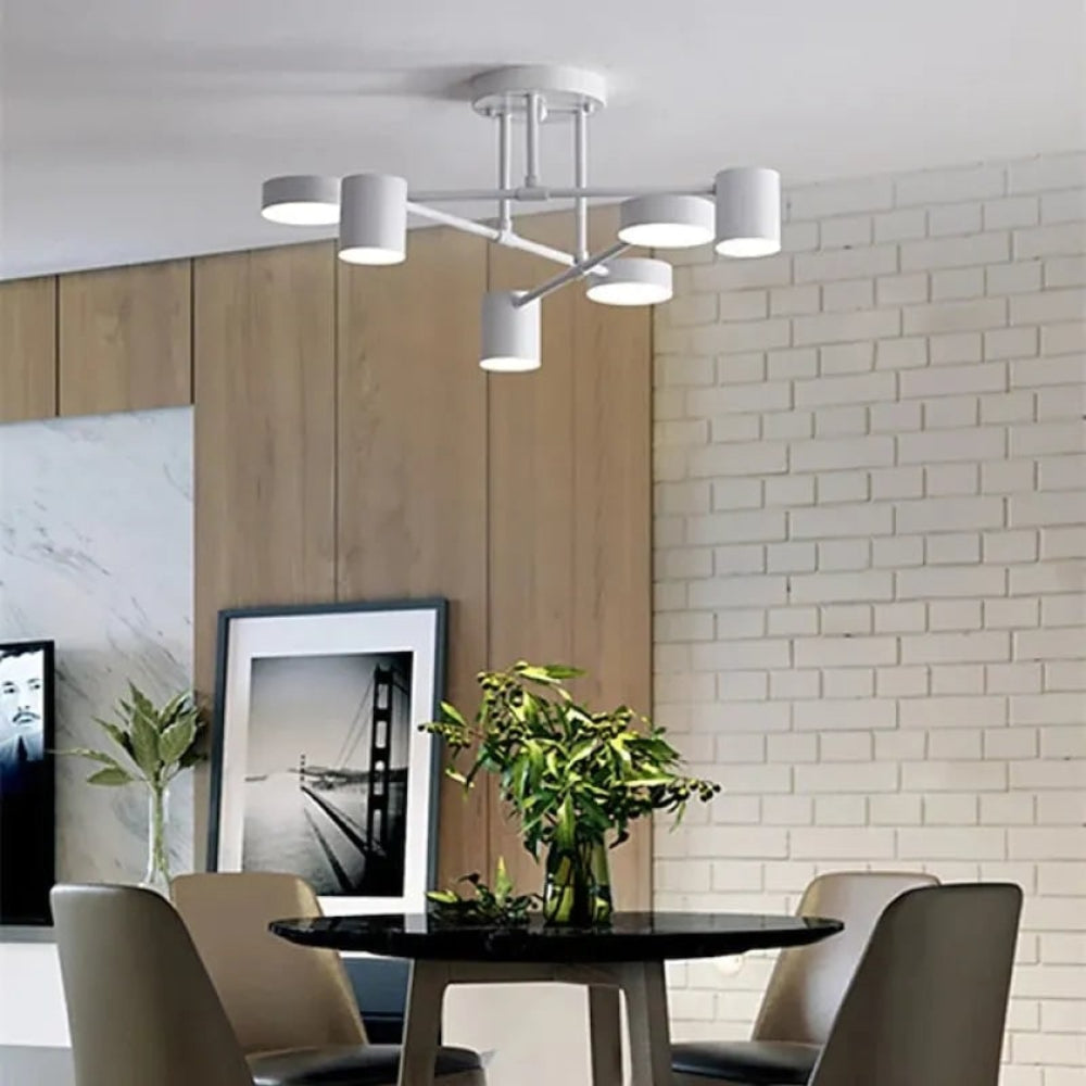 Plafón de Techo Geométrico Moderno LED Blanco, Negro u Oro