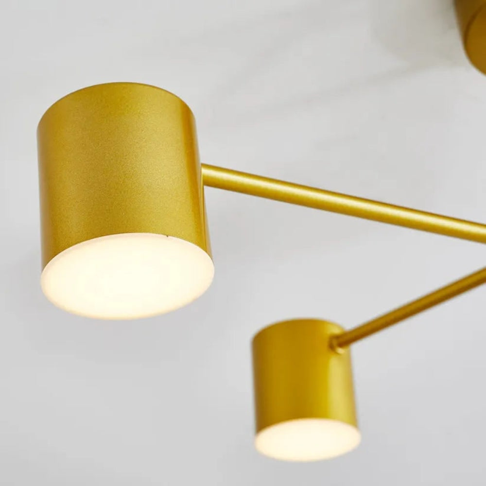 Plafón de Techo Geométrico Moderno LED Blanco, Negro u Oro