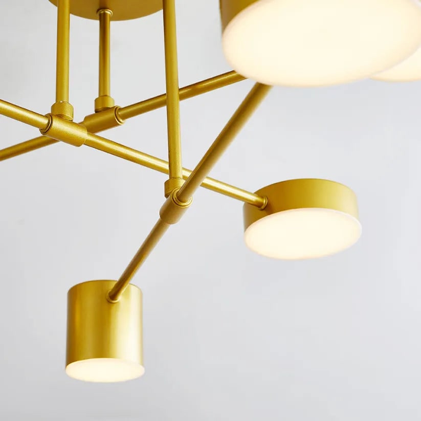 Plafón de Techo Geométrico Moderno LED Blanco, Negro u Oro
