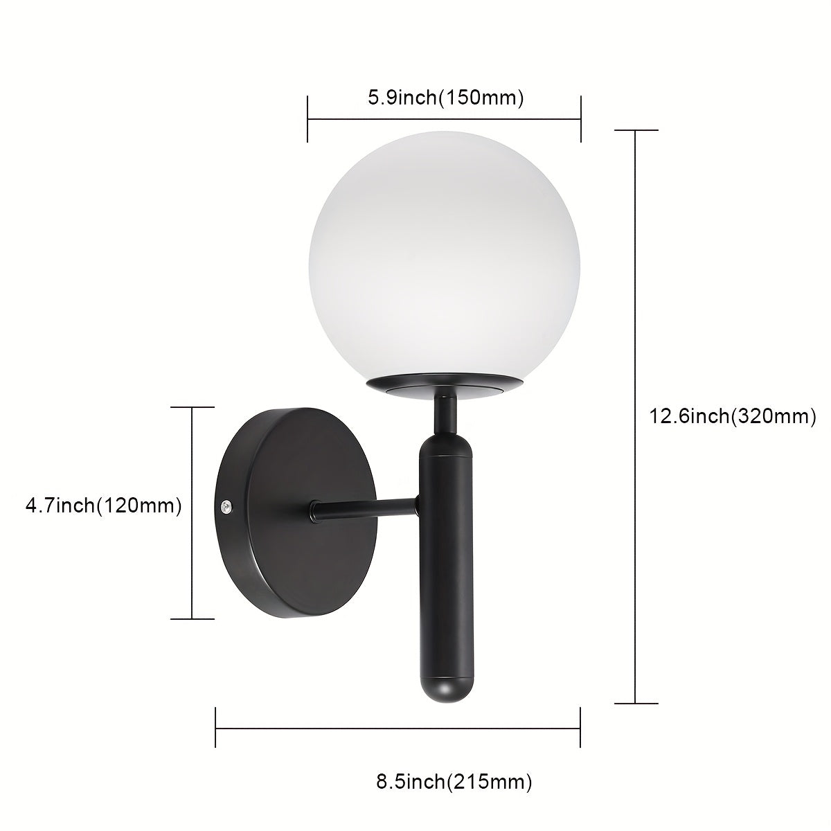 Aplique de Pared de Vidrio y Metal Moderno para Dormitorio