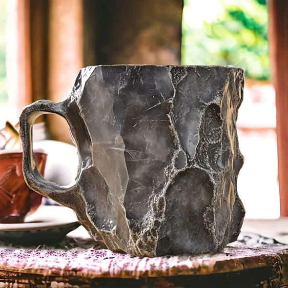 Taza Geoda de Colores para Café y Té, Diseño Mineral Único