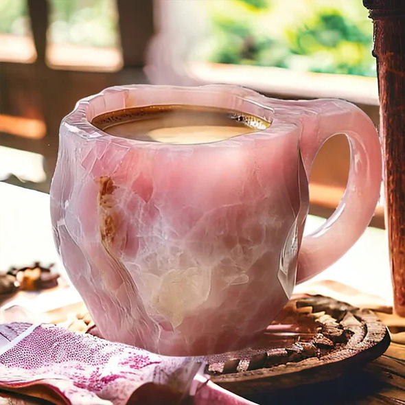 Taza Geoda de Colores para Café y Té, Diseño Mineral Único