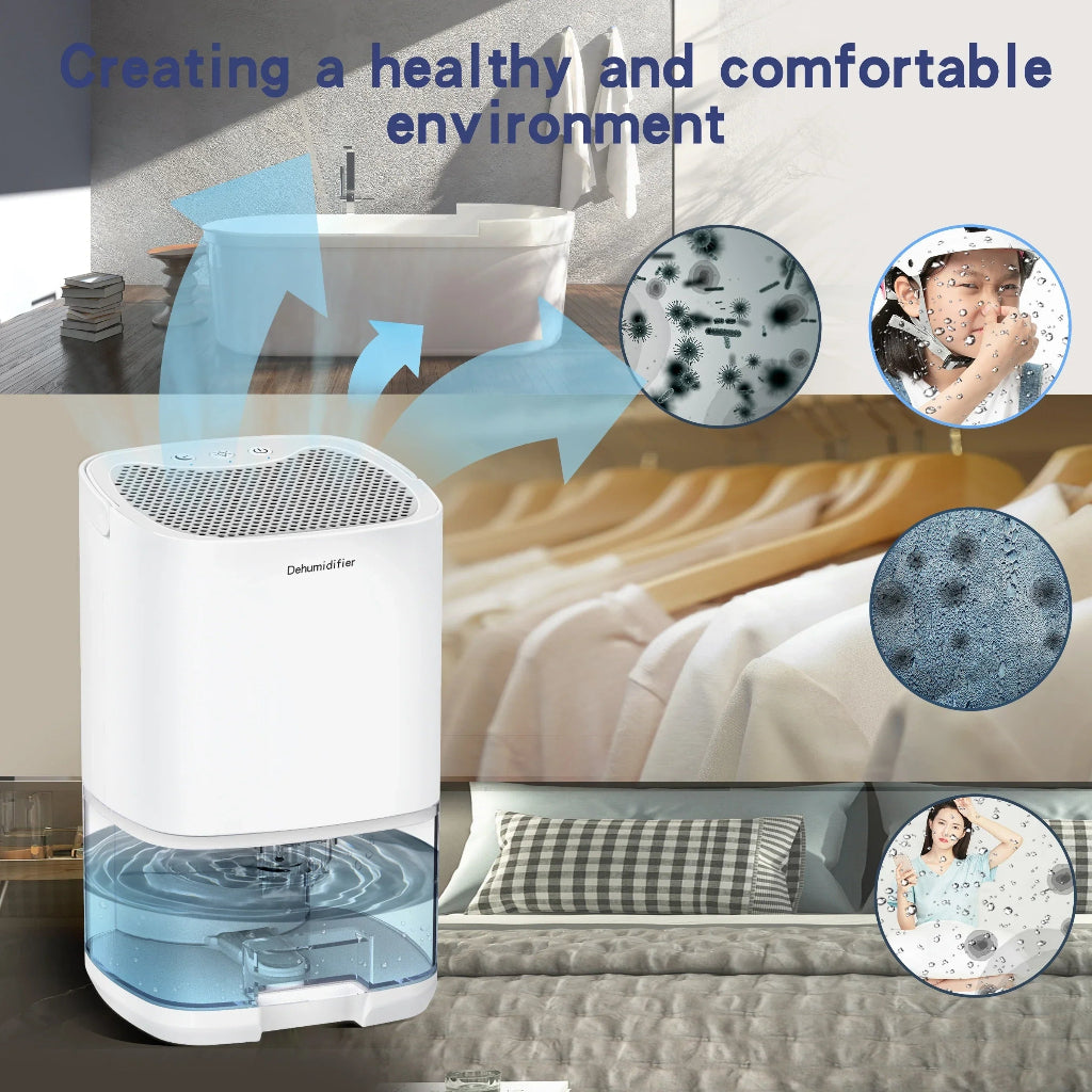 Deshumidificador Portátil Compacto con Luz Nocturna LED