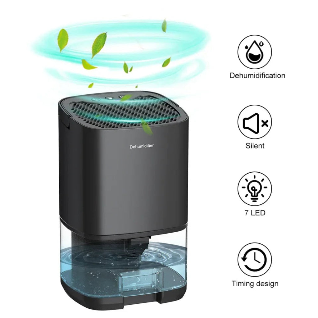 Deshumidificador Portátil Compacto con Luz Nocturna LED