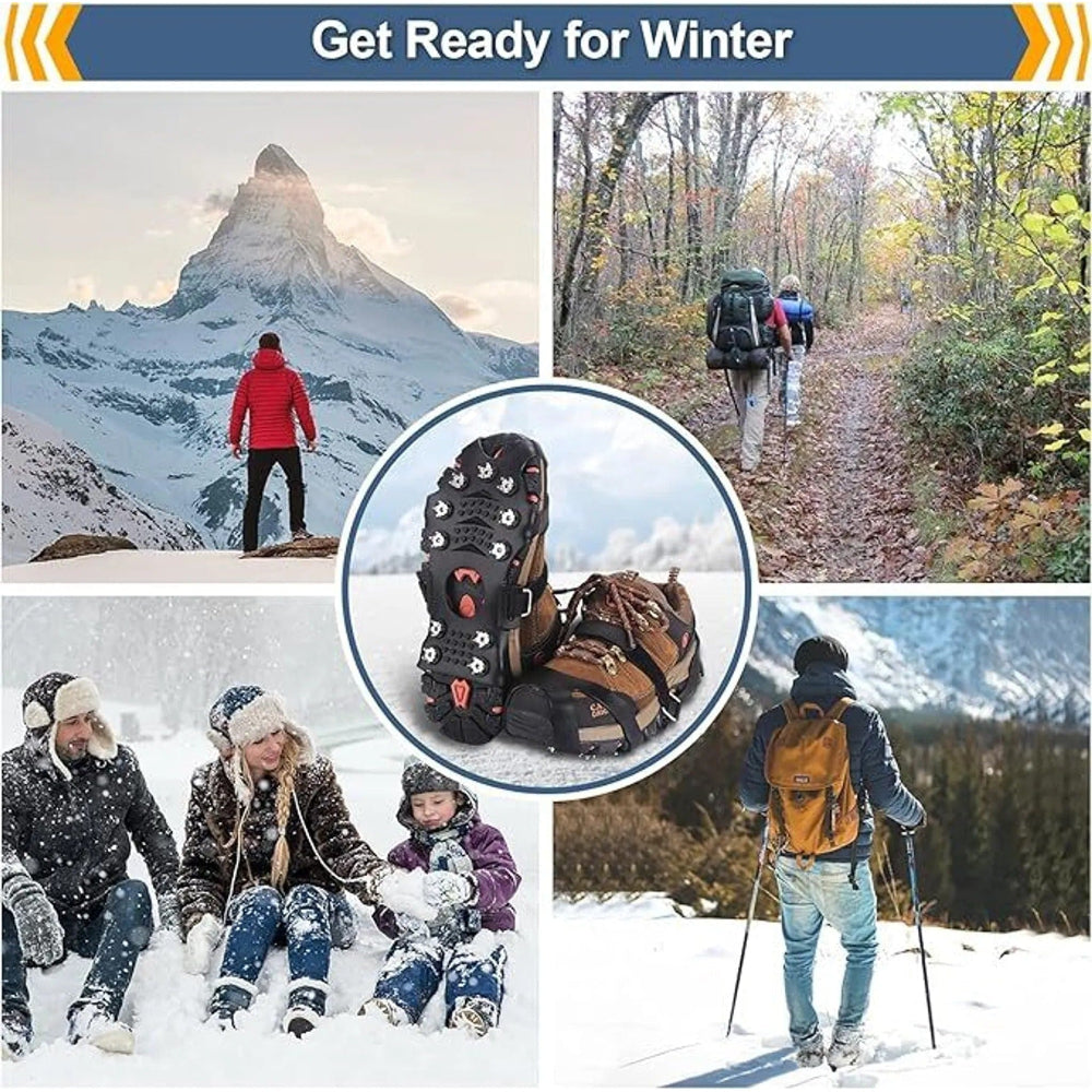 Crampones Antideslizantes para Nieve y Hielo con 11 Dientes
