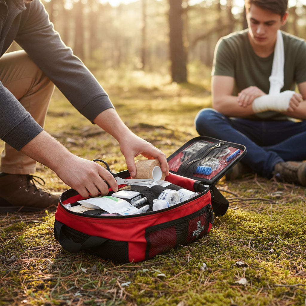 Kit de Emergencia y Primeros Auxilios Portátil para Exterior
