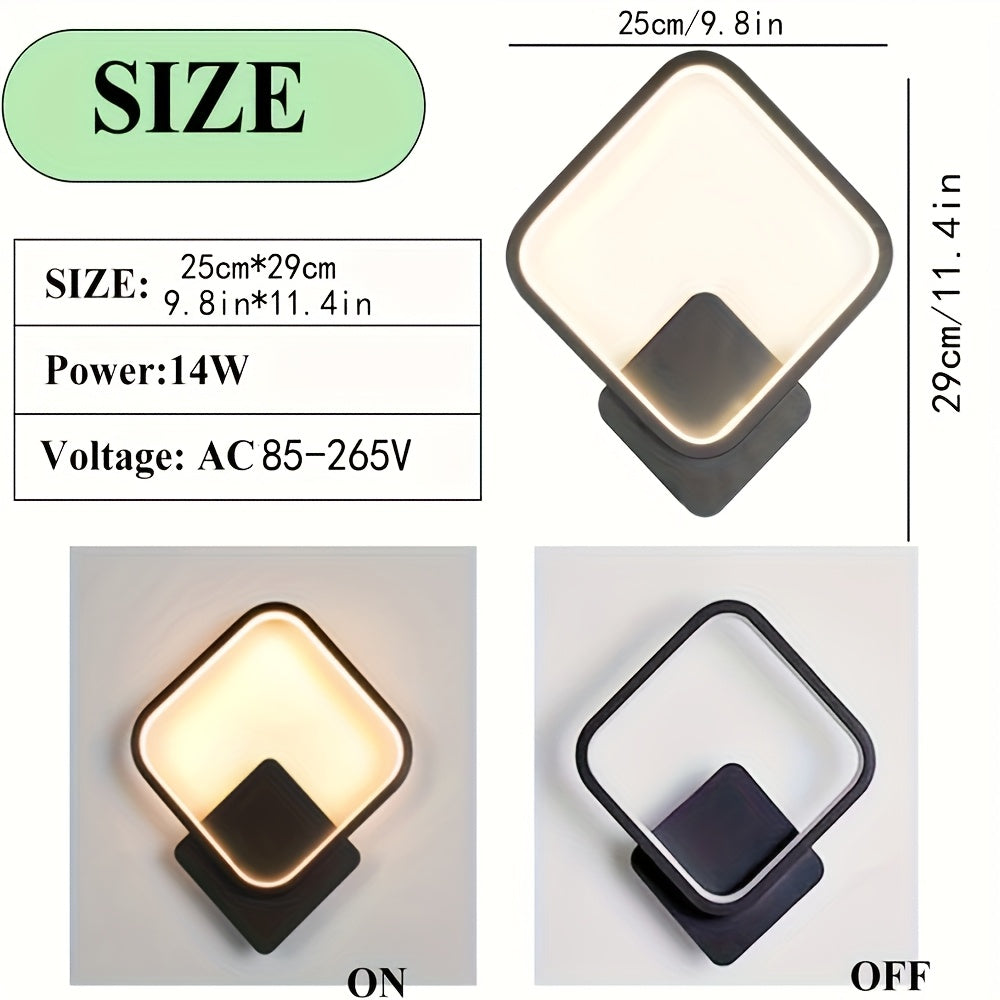 Lámpara de Pared LED Cuadrada Moderna Geométrica Minimalista