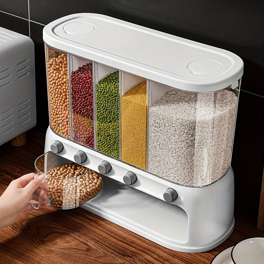 Contenedor Hermético de 5 Compartimentos para Cereales