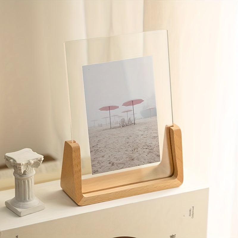 Marco de Fotos en U de Acrílico y Madera Moderno Minimalista