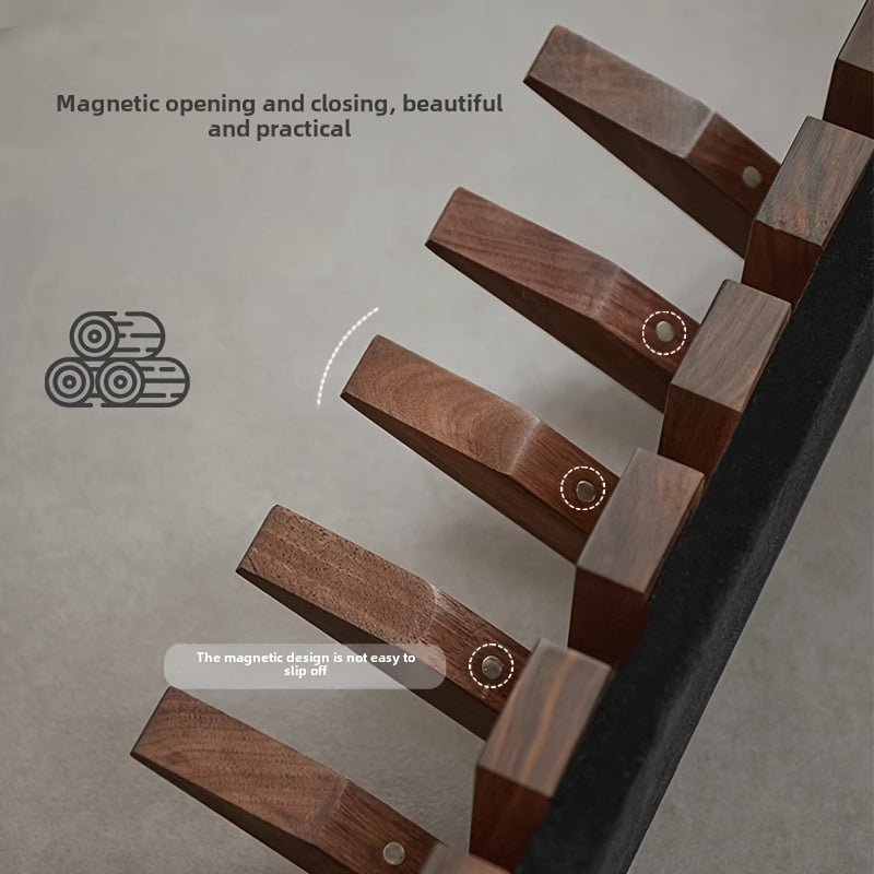 Perchero Plegable Teclas de Piano de Madera con 6 Ganchos