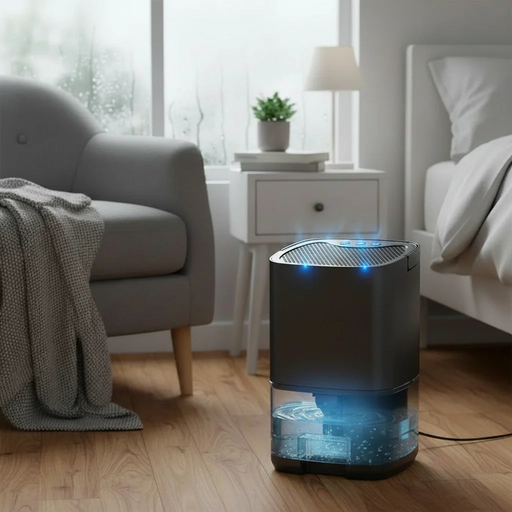 Deshumidificador Portátil Compacto para Dormitorio y Cocina